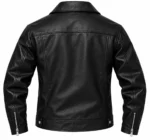 Black Biker Jacket Back