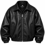 Black Oversized Leather Jacket