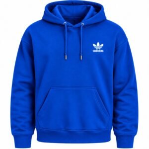 Blue Adidas Hoodie Front View