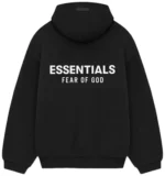 Fear of God Essentials Black Fleece Hoodie Back