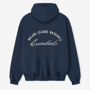 Fear of God x MLB Navy Sport Hoodie Back