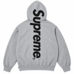 Grey Supreme Hoodie Back View