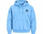 Light Blue Adidas Hoodie Front View