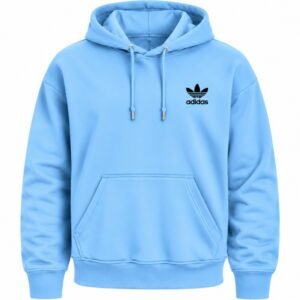 Light Blue Adidas Hoodie Front View