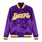 Mitchell & Ness Purple Satin Jacket