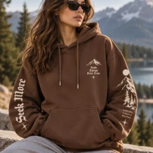 Oversized Brown Hoodie