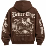 Oversized Brown Hoodie Back