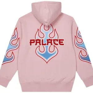 Palace Flame Zip Hood Back
