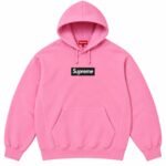 Pink Supreme Box Logo Hoodie