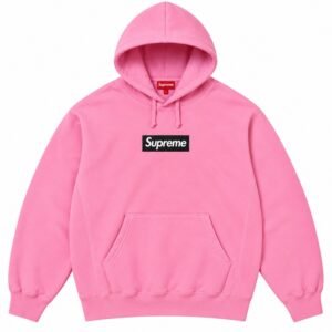Pink Supreme Box Logo Hoodie