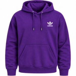 Purple Adidas Hoodie Front View