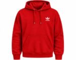 Red Adidas Hoodie Front View