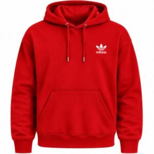 Red Adidas Hoodie Front View