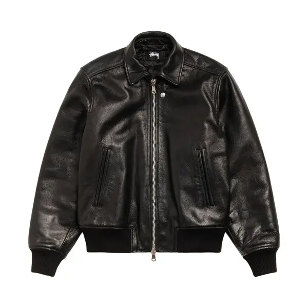 Stussy Flight Leather Jacket Stussy Flight Leather Jacket