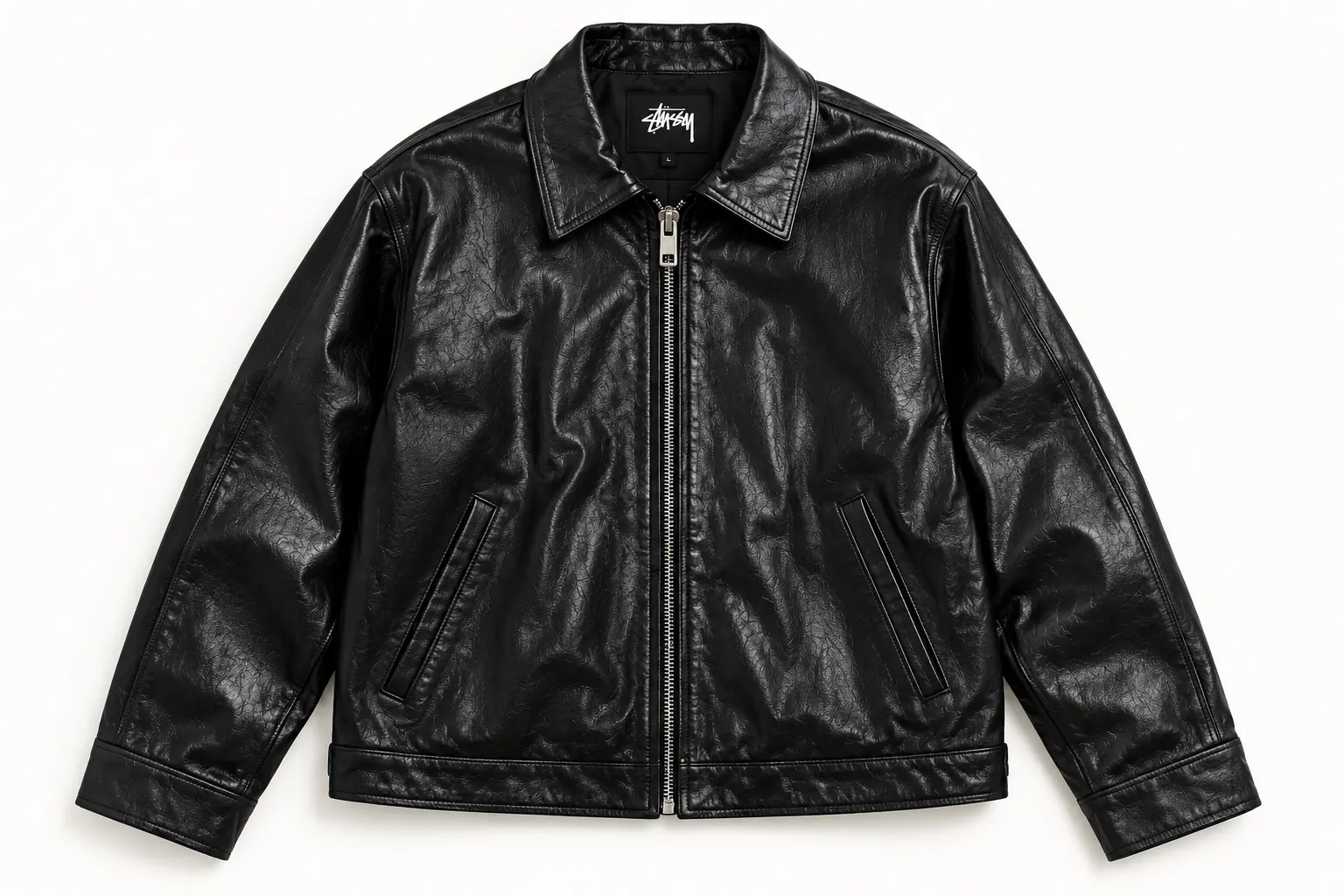 Stussy Garage Leather Jacket | Stussy Jacket – Drake Jacket