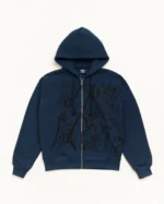 Stussy Snakeskin Zip Hoodie Navy