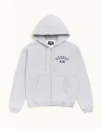 Stussy Varsity Zip Hoodie Grey