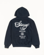 Stussy World Tour Hoodie Navy Back