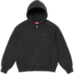 Supreme Small Box Zip Hoodie Black