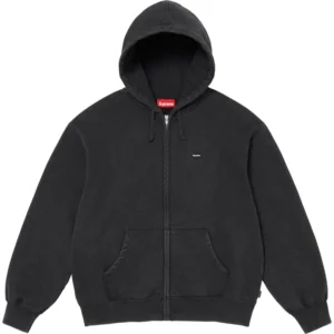 Supreme Small Box Zip Hoodie Black