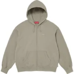 Supreme Small Box Zip Hoodie Grey
