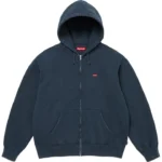 Supreme Small Box Zip Hoodie Navy