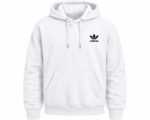 White Adidas Hoodie Front View