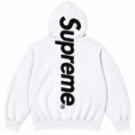 White Supreme Hoodie Back