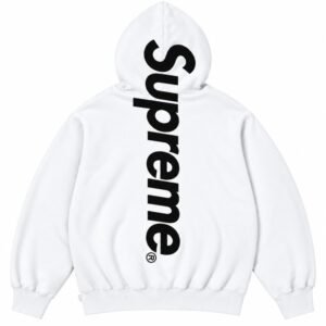 White Supreme Hoodie Back