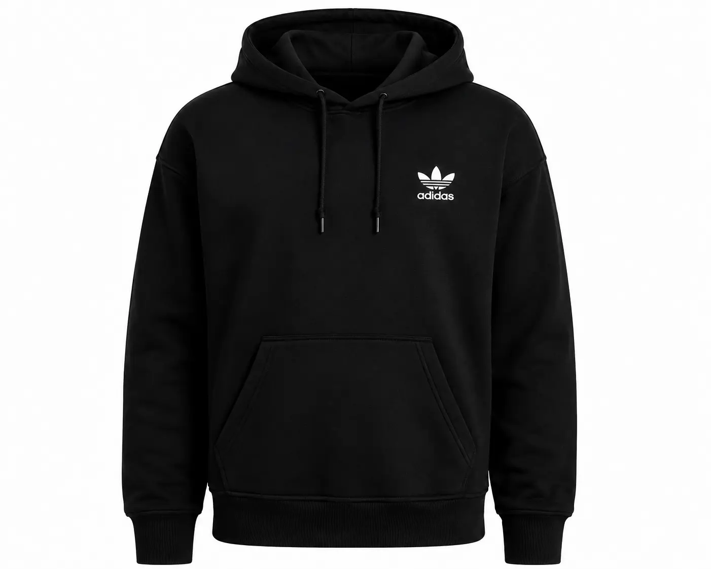 adidas trefoil hoodie front