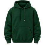 forest green hoodie Front
