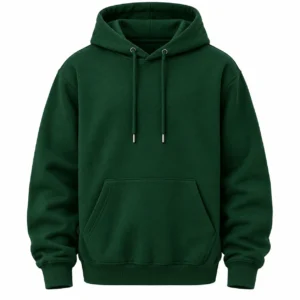 forest green hoodie Front