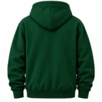 forest green zip up hoodie back
