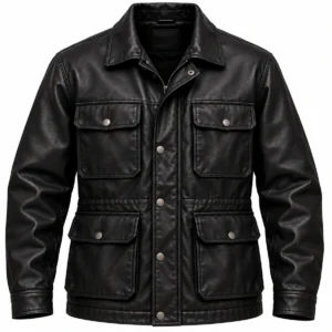mens leather field jacket