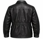 mens leather field jacket back