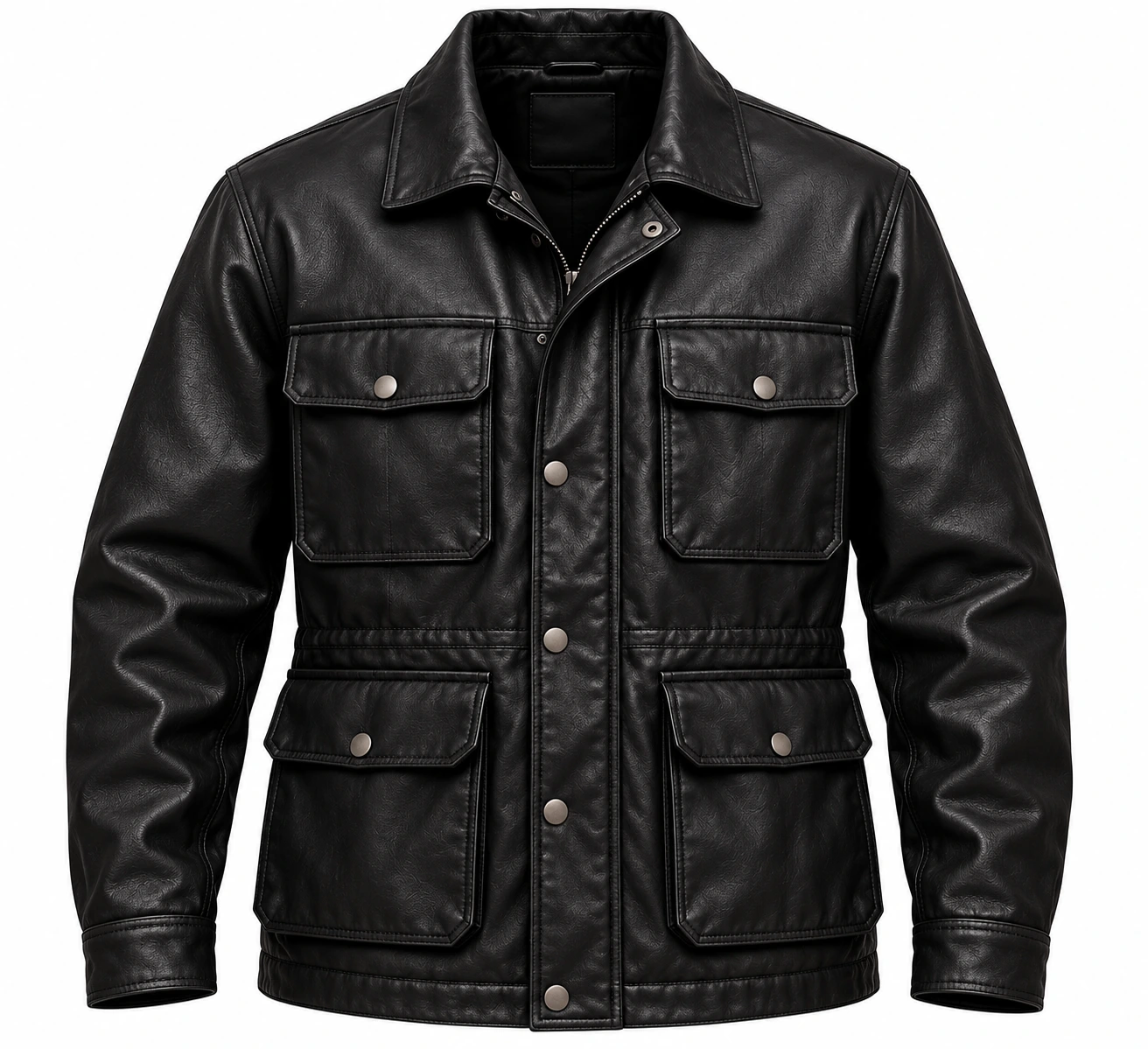 mens leather field jacket