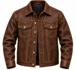 vintage western leather jacket