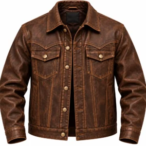 vintage western leather jacket