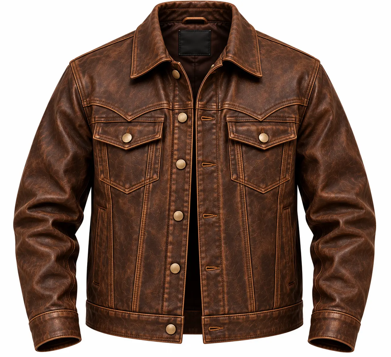 vintage western leather jacket