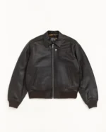 Stussy Fur Lined Flight Jacket Brown