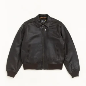 Stussy Fur Lined Flight Jacket Brown
