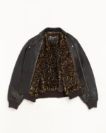 Stussy Fur Lined Flight Jacket Brown Inner