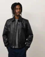 Stussy Fur Lined Flight Jacket model wear
